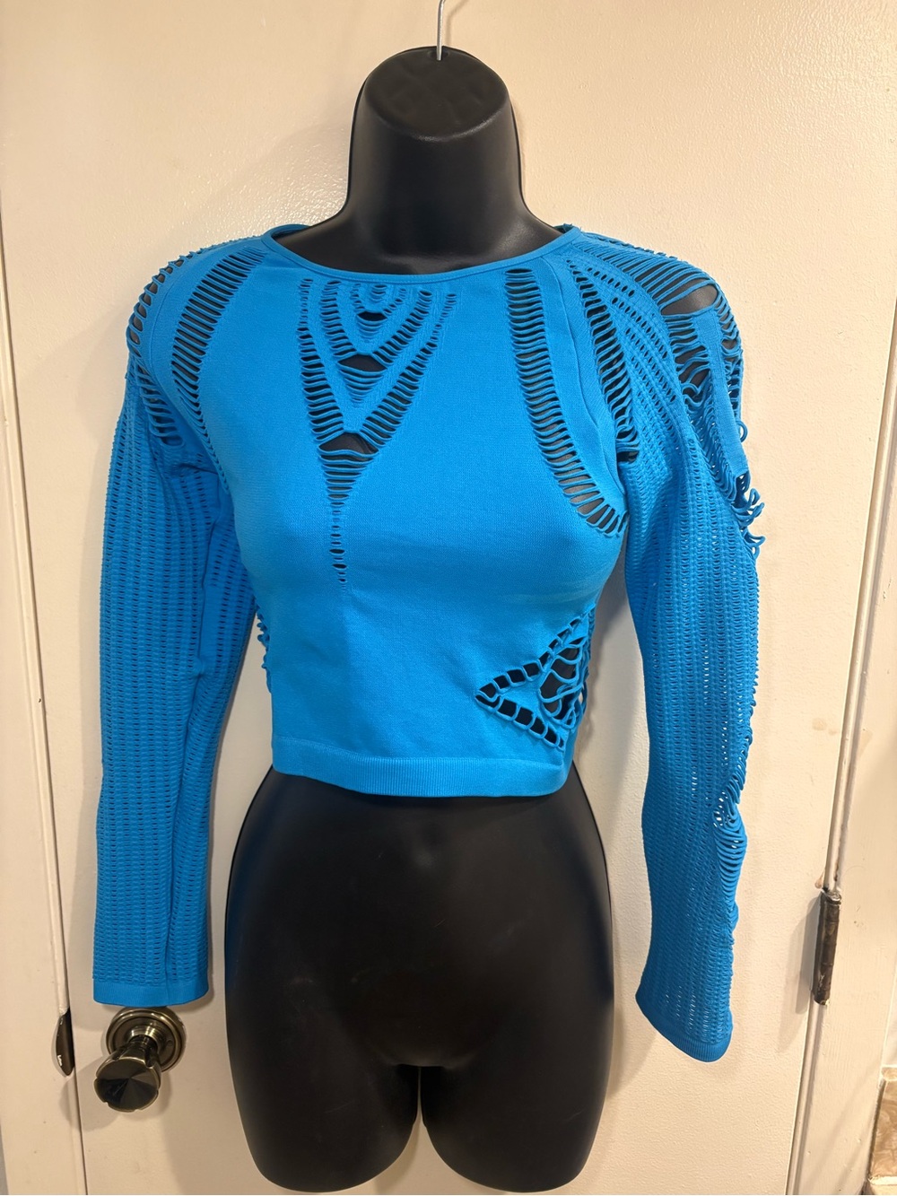 Out From Under Delaney Slashed Long Sleeve Shirt Womens M/L